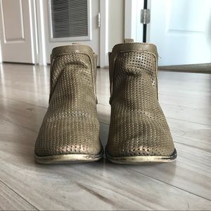 Restricted Perforated Taupe Booties